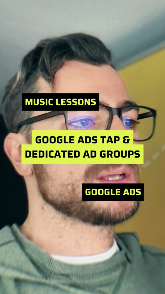 vertical thumbnail google ads tap & dedicated ad groups